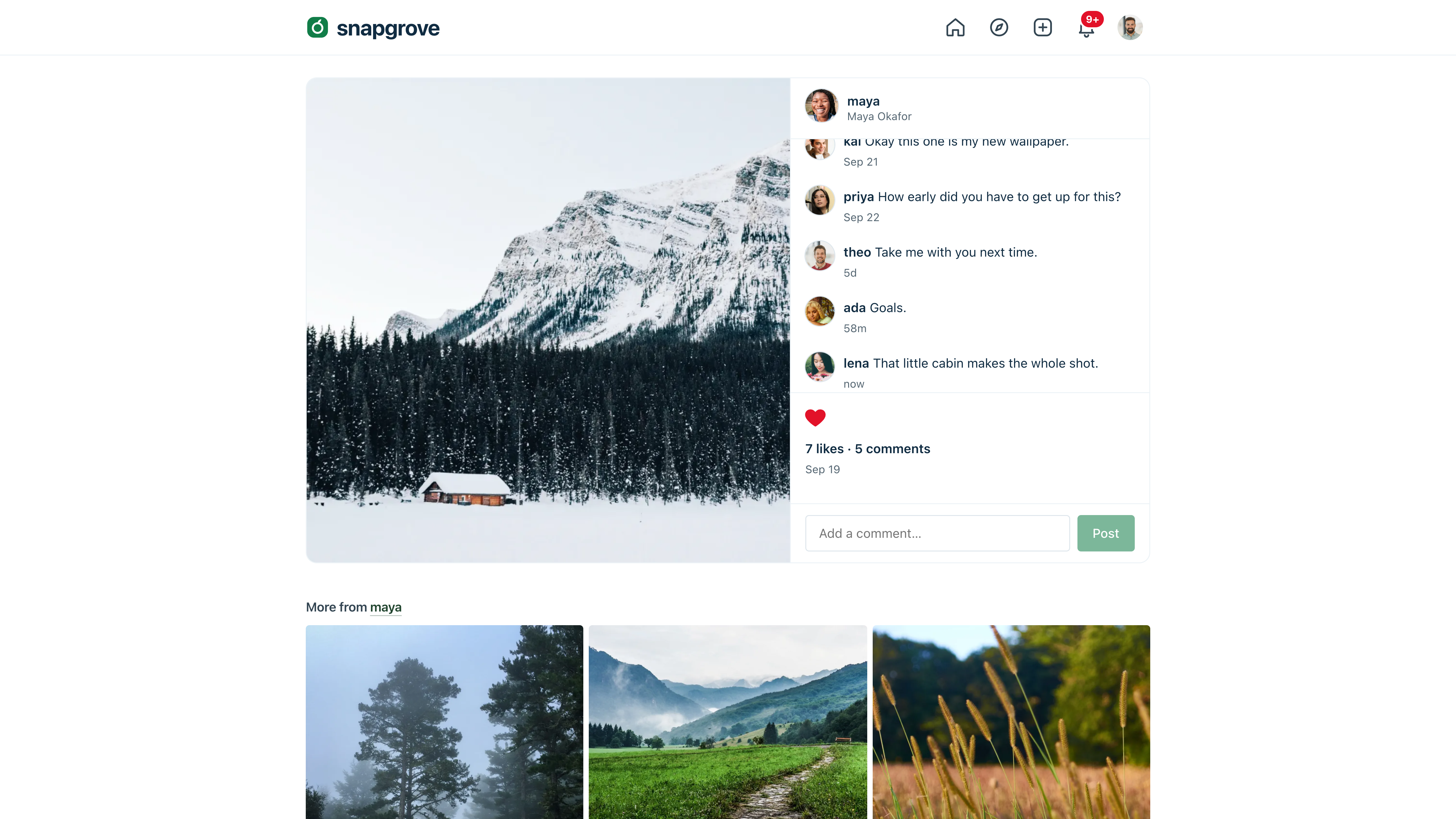 Snapgrove: a photo sharing app for friends and followers