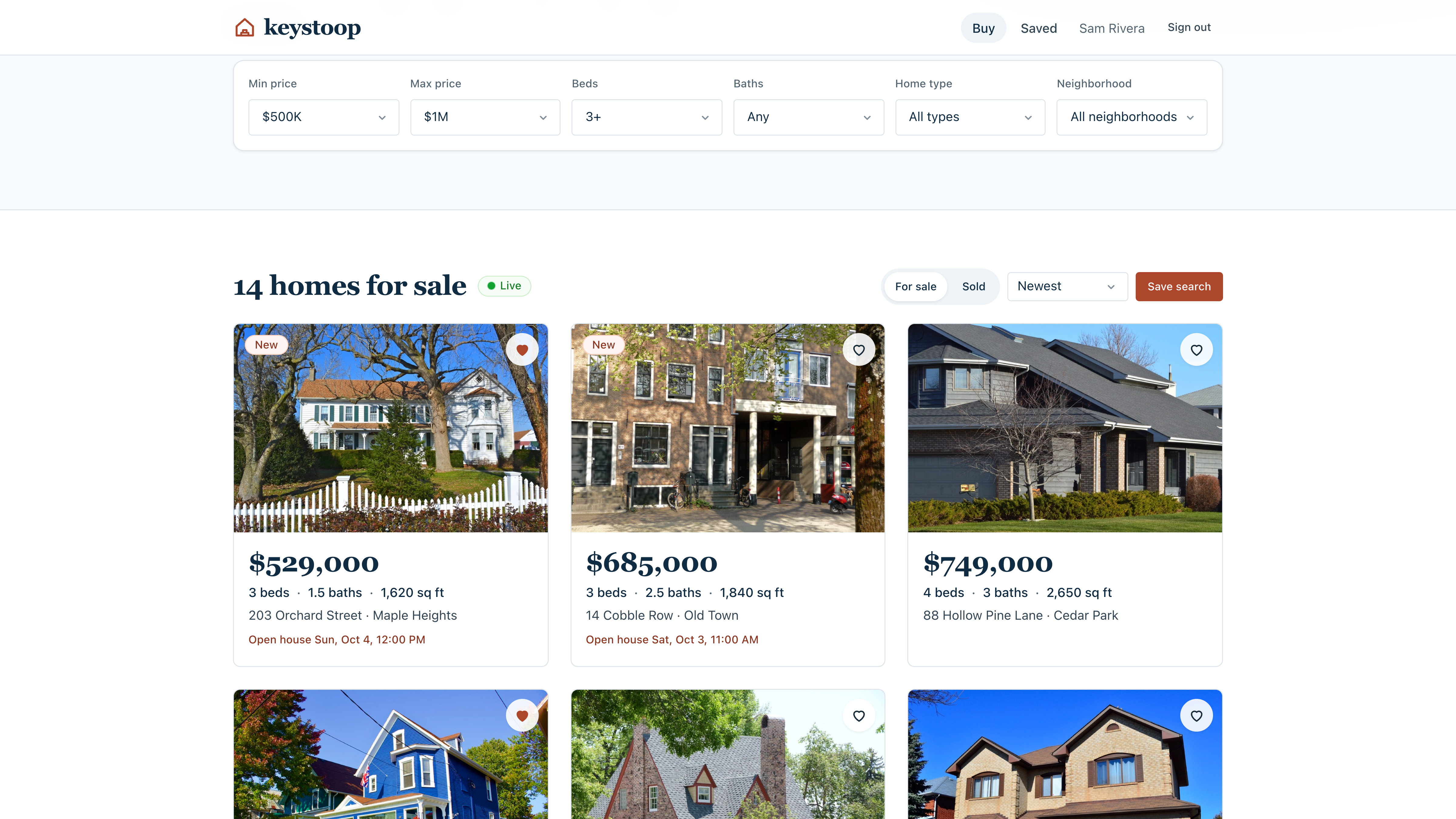 Keystoop: home listings and showings for a local brokerage