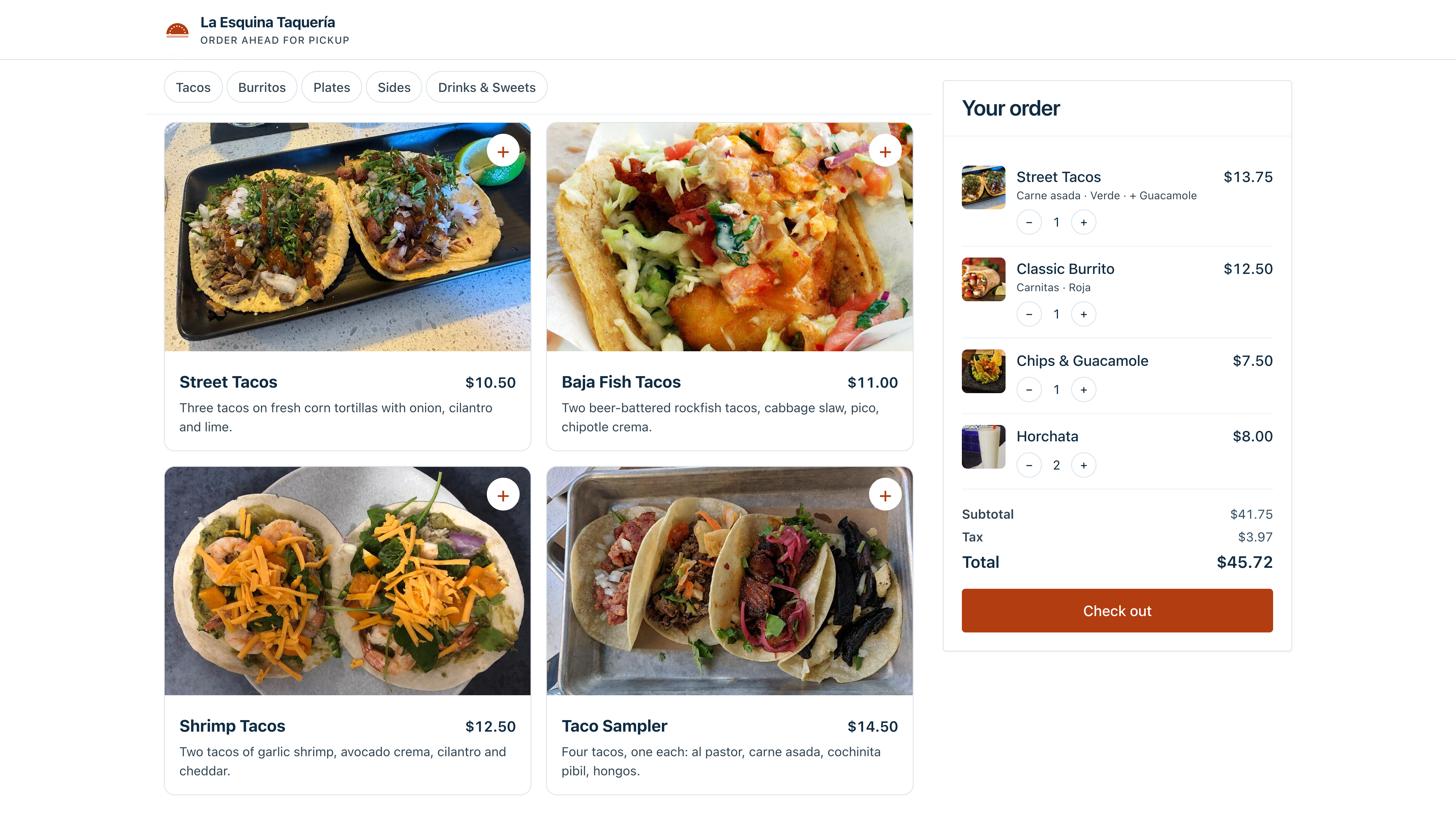 Orderhatch: online ordering and a kitchen display for a taqueria